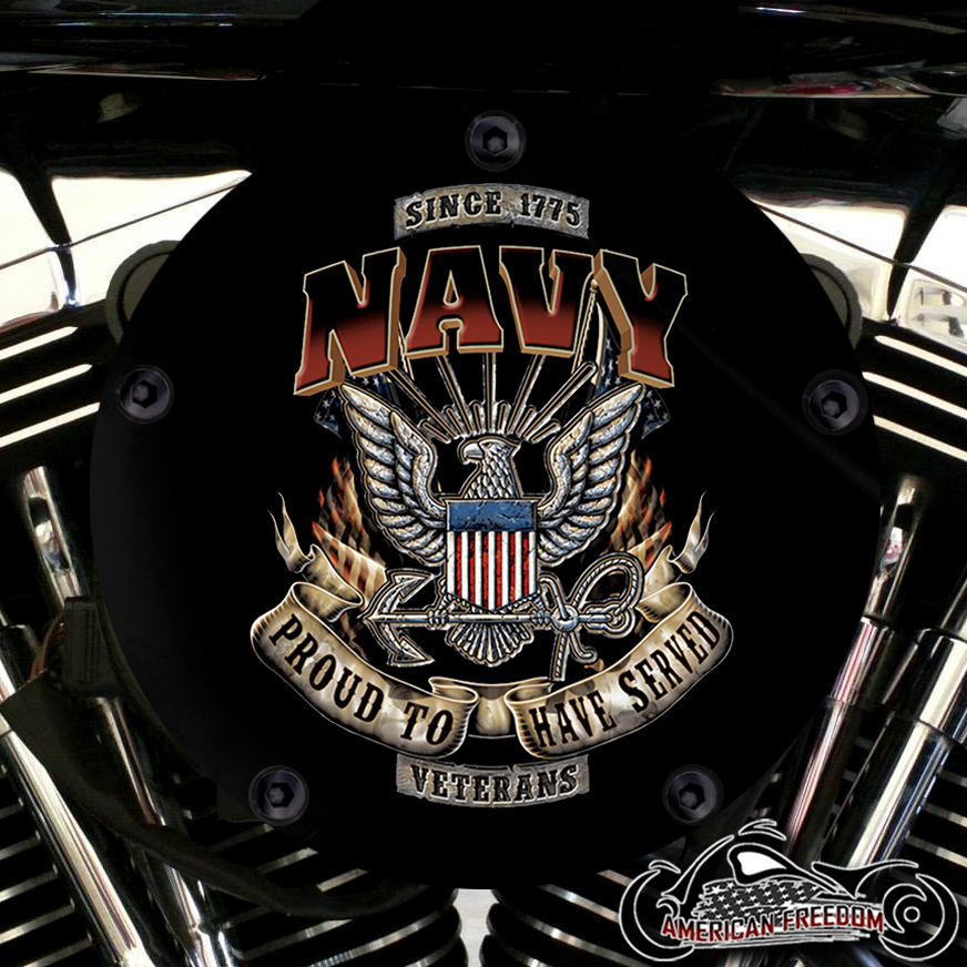 Harley Davidson High Flow Air Cleaner Cover - Proud Navy